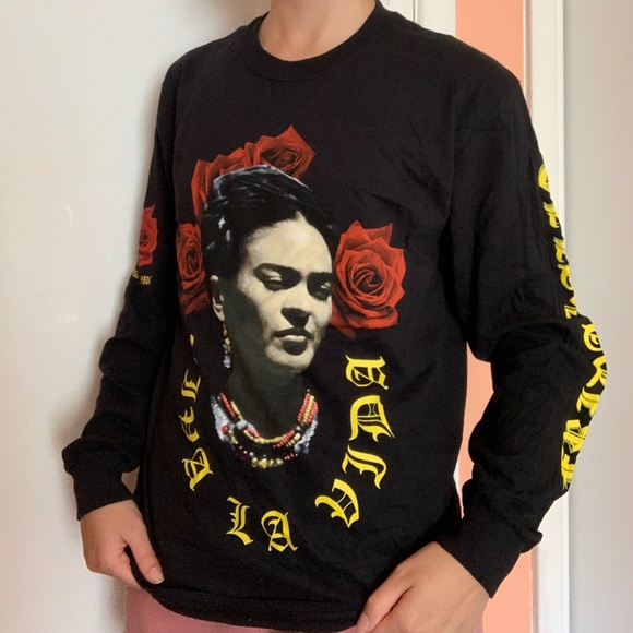 Frida Kahlo Long Sleeved Shirt! UNISEX - Picture 1 of 5